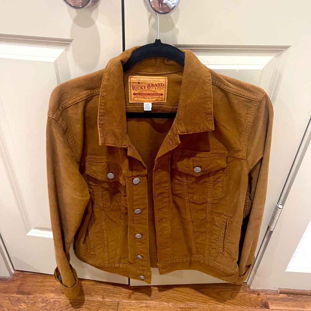 Lucky Brand Women's Corduroy Jacket in Camel Brown